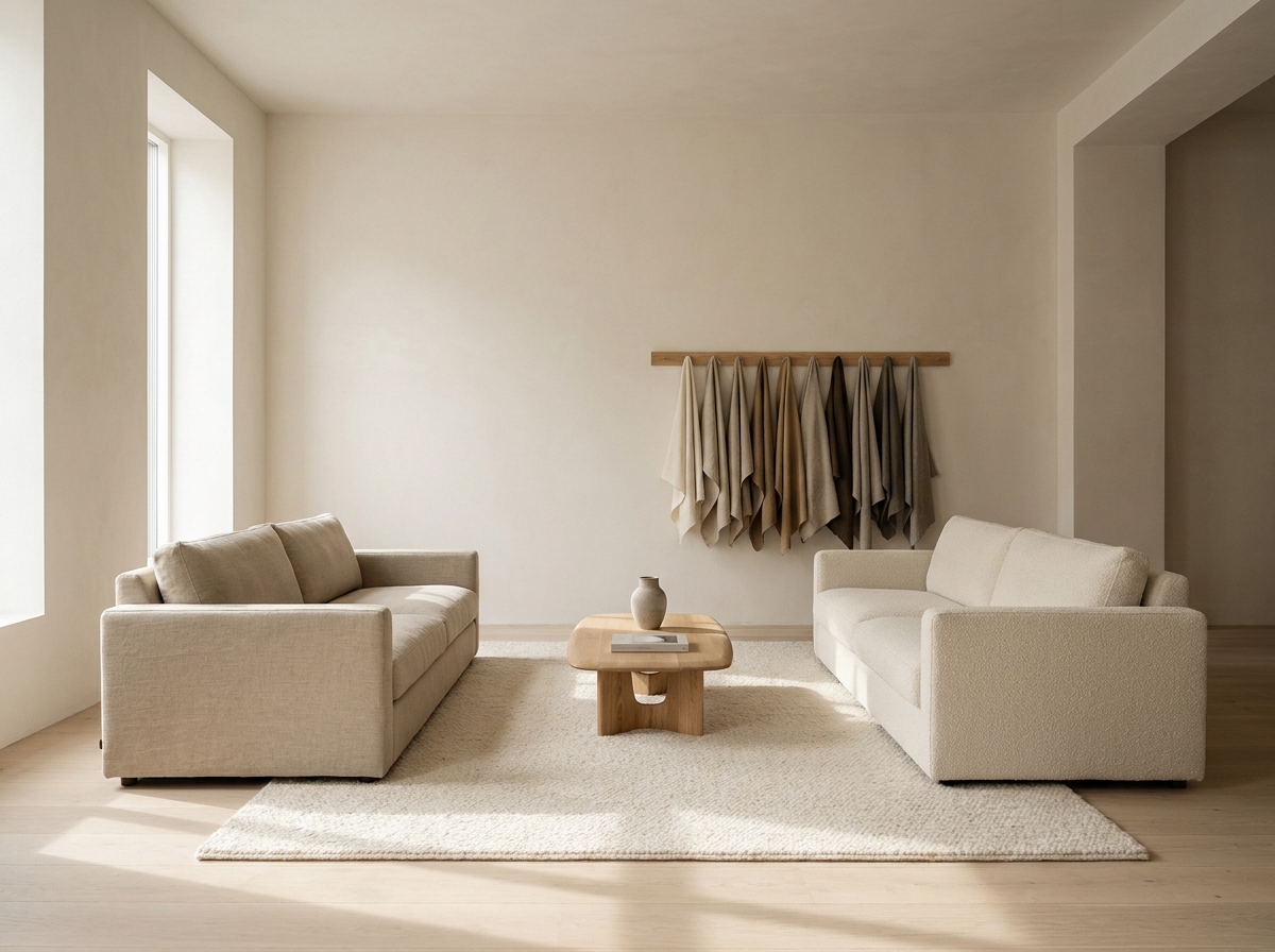 Zithoek in de showroom van Comfort by Sons